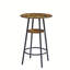 Ensemble de 3 tables de bar rondes, comprenant 2 tabourets avec dossier