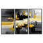 Abstrait géométrique noir et jaune en V - impression de 3 pièces-87930380-87930385