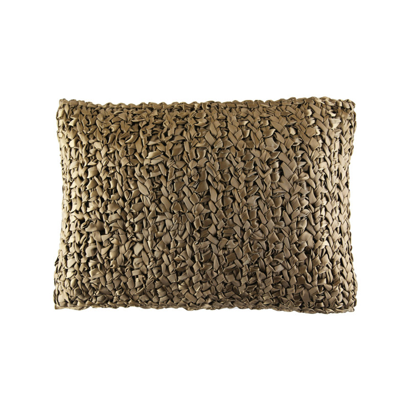 Ribbon Knit Lumbar Pillow Cover & Insert, Mink