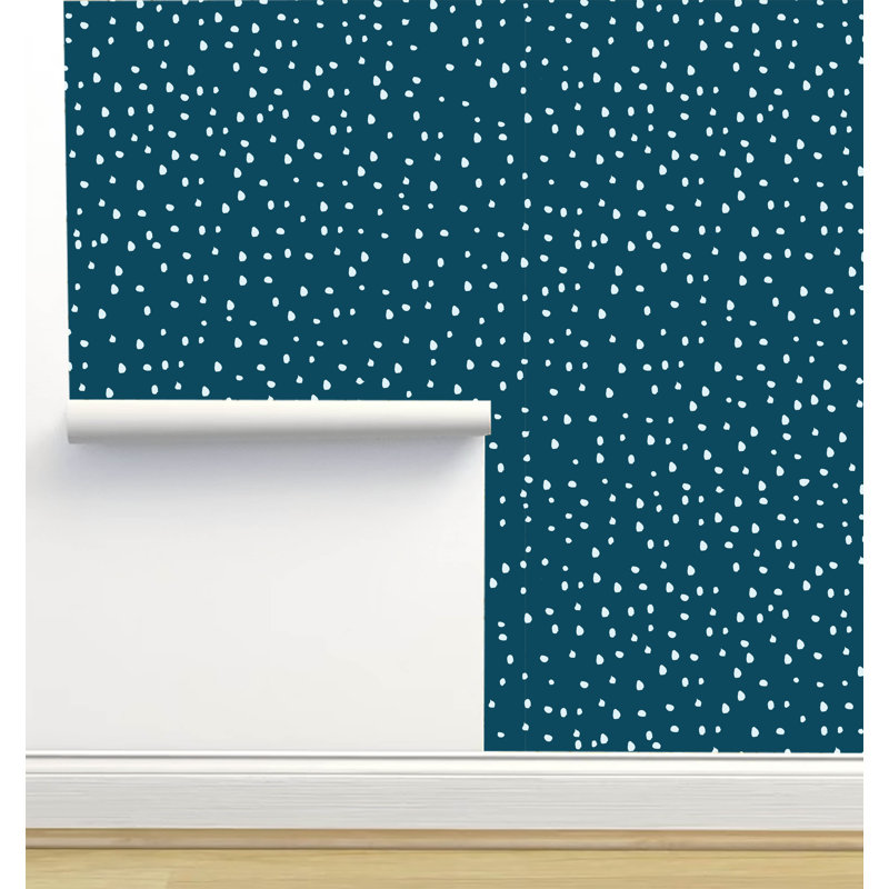 Rouleau de papier peint texturé L 6 pi x l 24 po Monor Designs, Bleu marine