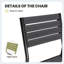 Ensemble repas pour 10 personnes en aluminium avec trou pour parasol et chaises empilables-815252099