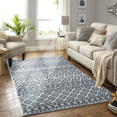Tapis intérieur / extérieur en polyester tissé à la machine Iliu