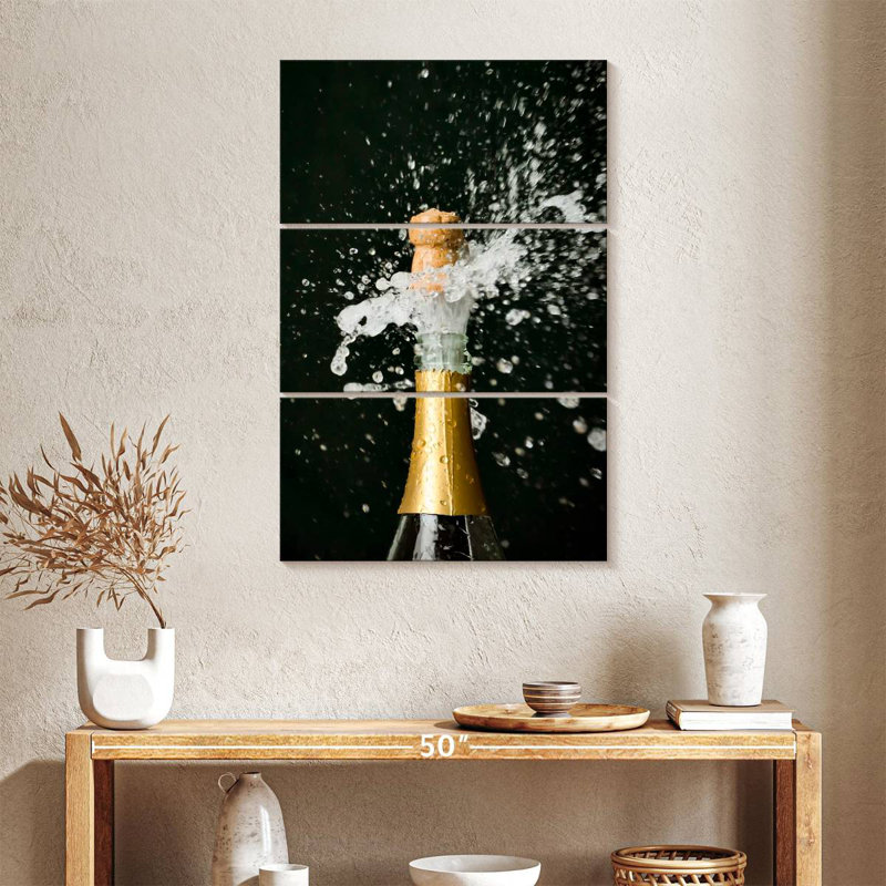 Yarlin Champagne Bottle, 38" H x 24" W
