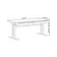 Bureau rectangulaire en noyer massif avec 2 tiroirs-558567377