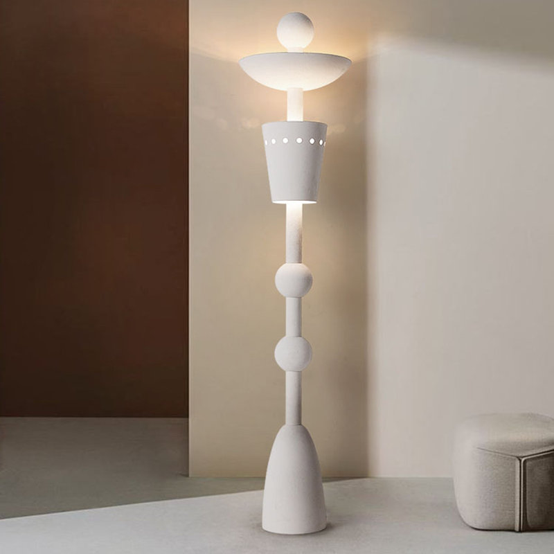 Lampes sur pied en métal blanc