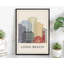 Illustration de Long Beach, villes américaines, impression sans cadre, affiche de l'État de Californie-1047575051