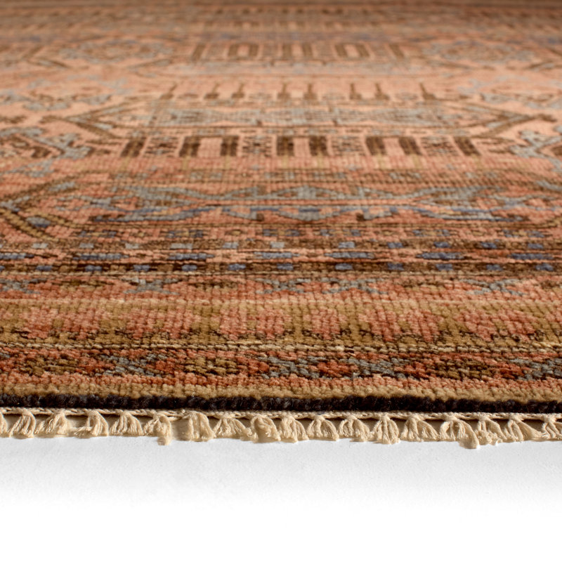 Jaipur Living Leone LIB13 Handknotted Medallion Pink and Blue Area Rug (5'6"x8'), Rectangle 8' x 10'