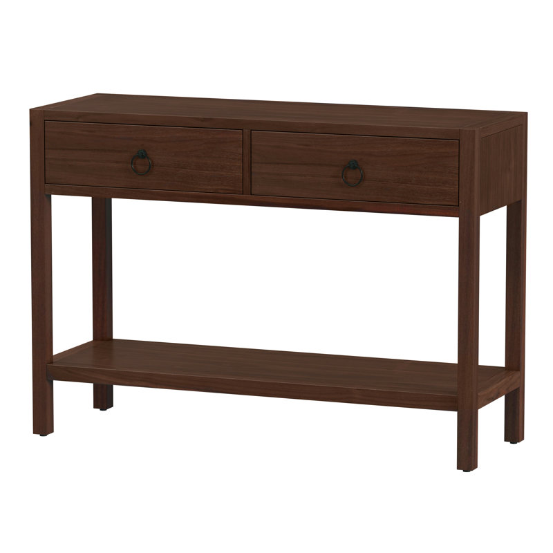 Lark 44" Wood Console Table, Walnut Brown