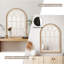 Miroir arqué en bois massif vieilli-229642957