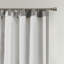Imani 100% Cotton Printed Boho Single Curtain Panel with Tufted Chenille Stripe and Lining-1522508555-1549509277