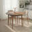 Extendable Dining Table, Kafkas Oak, 39.4 x 29.5 x 39.4 inches (Open: 51.6 x 29.5 x 39.4 inches) | 100% Melamine Coated Particle Board, 0.7 inches Thick | Sturdy Wooden Legs, Scandinavian Design for Modern Dining Spaces-1043265613