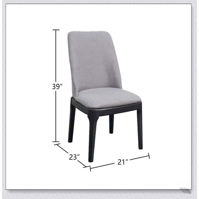 Ensemble de 2 chaises de salle à manger avec siège et dossier rembourrés en lin, alliant confort et élégance pour les espaces de salle à manger modernes.
