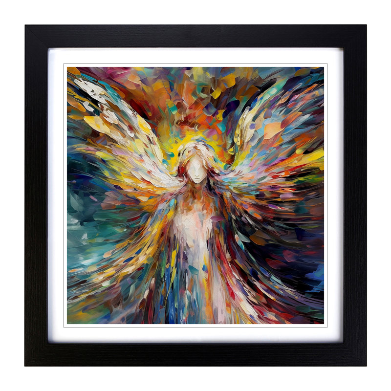 Single Picture Frame Print on Wood, Black