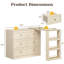 Bureau de coiffeuse à maquillage extensible avec 6 tiroirs-120142150