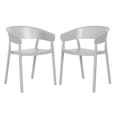 Chaise de salle à manger d'extérieur empilable