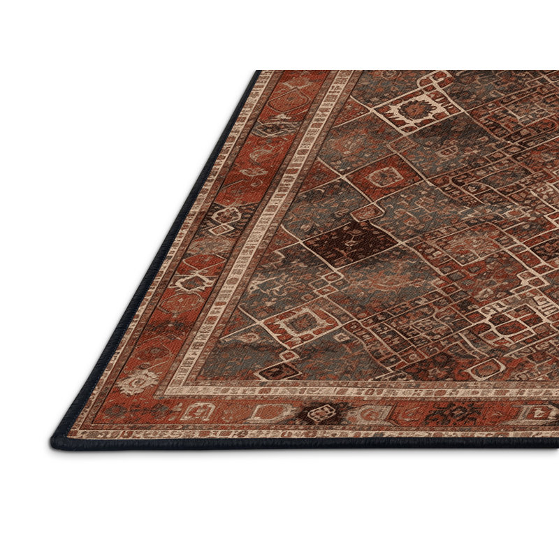 Tapis brun lavable à la machine, Rectangle 5 pi x 7 pi