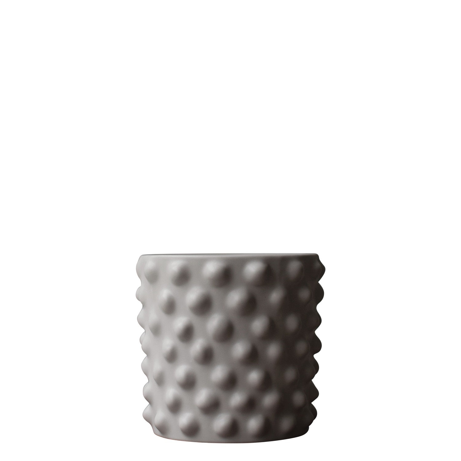 Ceramic Table Vase, 5.12" H x 5.91" W x 5.91" D, Greige