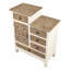 Armoire d'appoint 32,28 po de hauteur à 1 porte en bois avec plusieurs tiroirs et détails sculptés