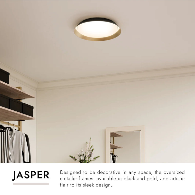 Jasper 1 - Light LED Flush Mount, Black/Gold