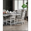 Ensemble de salle à manger 7 pièces blanc antique avec table extensible et chaises à dossier échelle pour une élégance classique