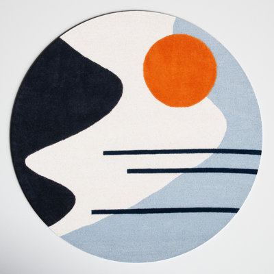 Felipe Wool Ivory / Blue Rug