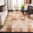 Studio Leather Hand Woven Leather With Felt Geometric Rug-787821751