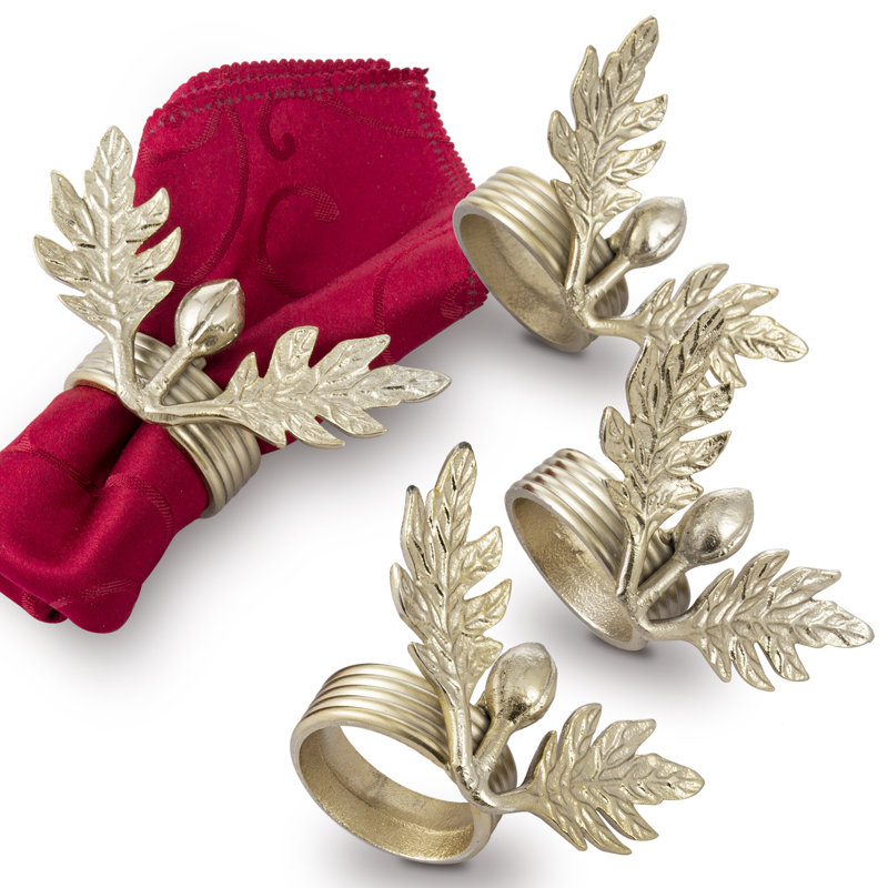 Metal Gold Olive Napkin Ring