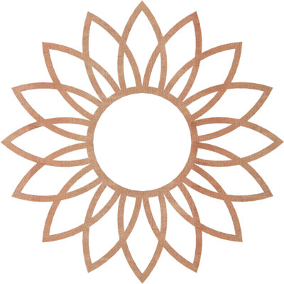30"OD x 10 1/2"ID x 1/4"T Daisy Wood Fretwork Pierced Ceiling Medallion, Hickory