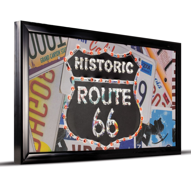 Enseigne d’itinéraire 66 à del historique