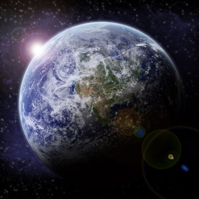 Planète Terre, impression sur toile tendue