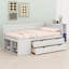 Lit de jour avec tiroirs et tablettes-443369924