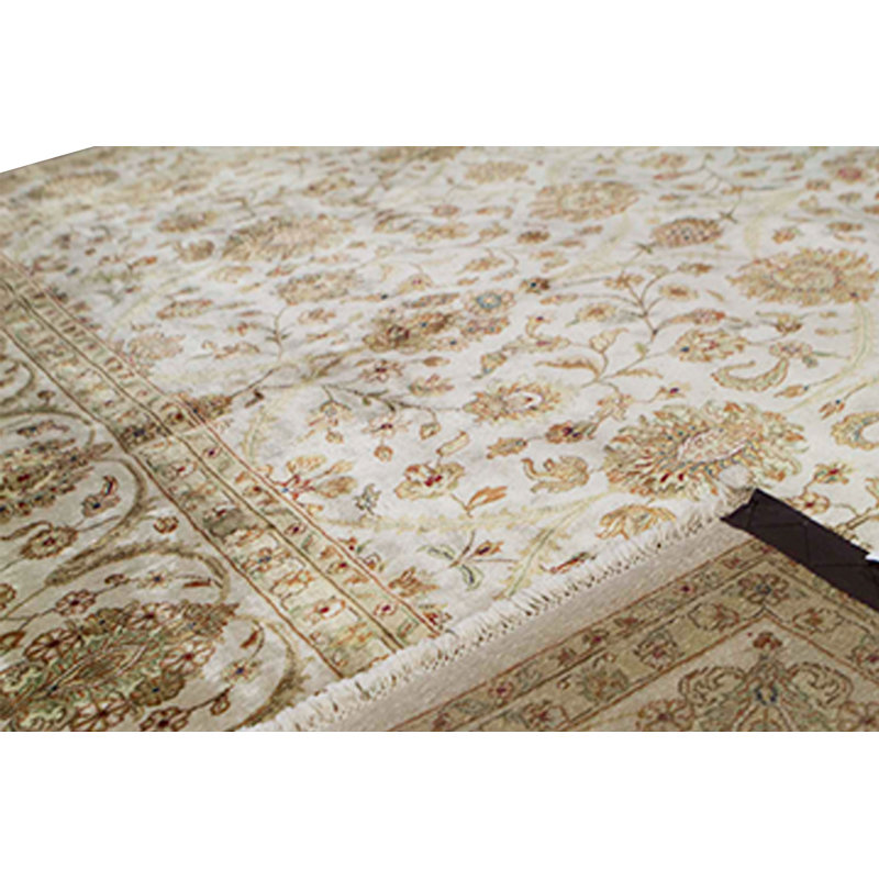 Silk Oriental Area Rug in Ivory