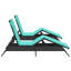  Chaise longue de patio noir, bleu-1484099567-1484099561