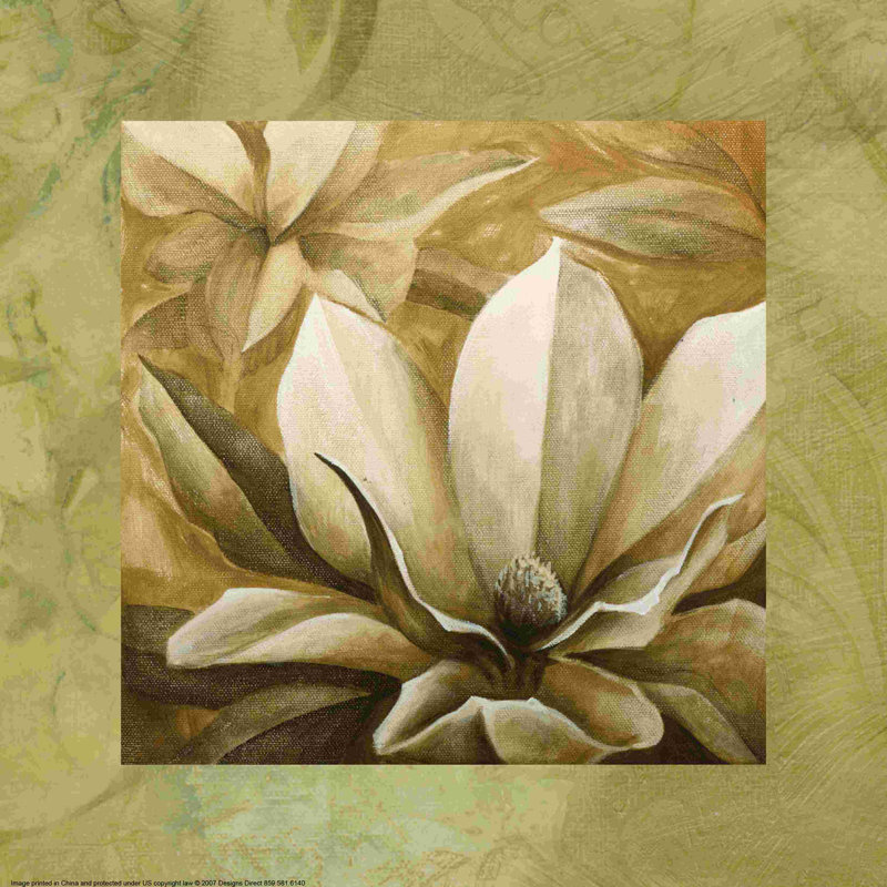 Magnolia Estate 2 - peinture sur toile tendue, H 30 po x l 30 po