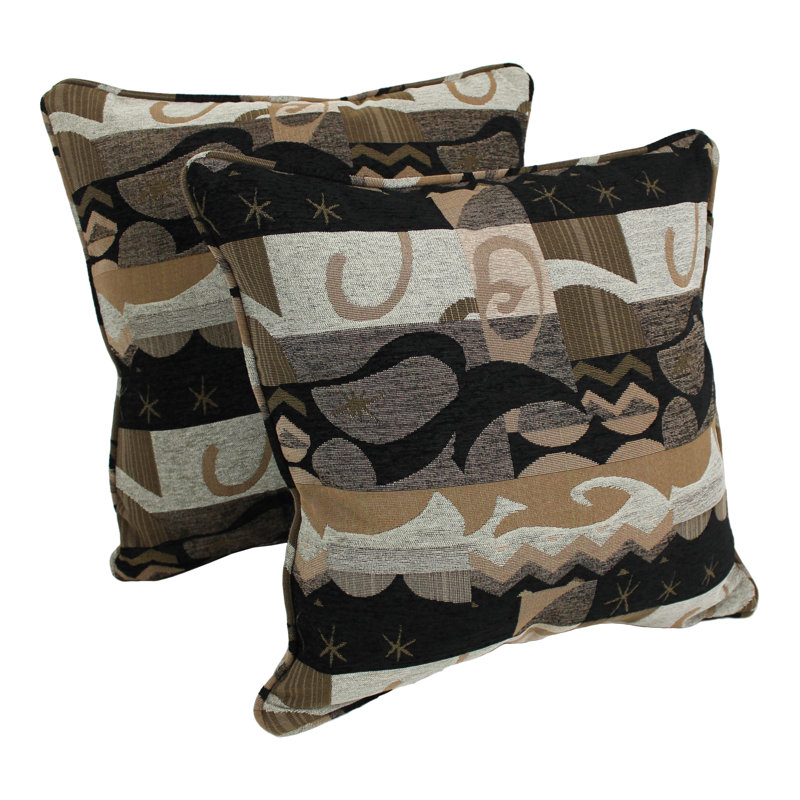 Jacquard Chevron Chenille Reversible Throw Pillow