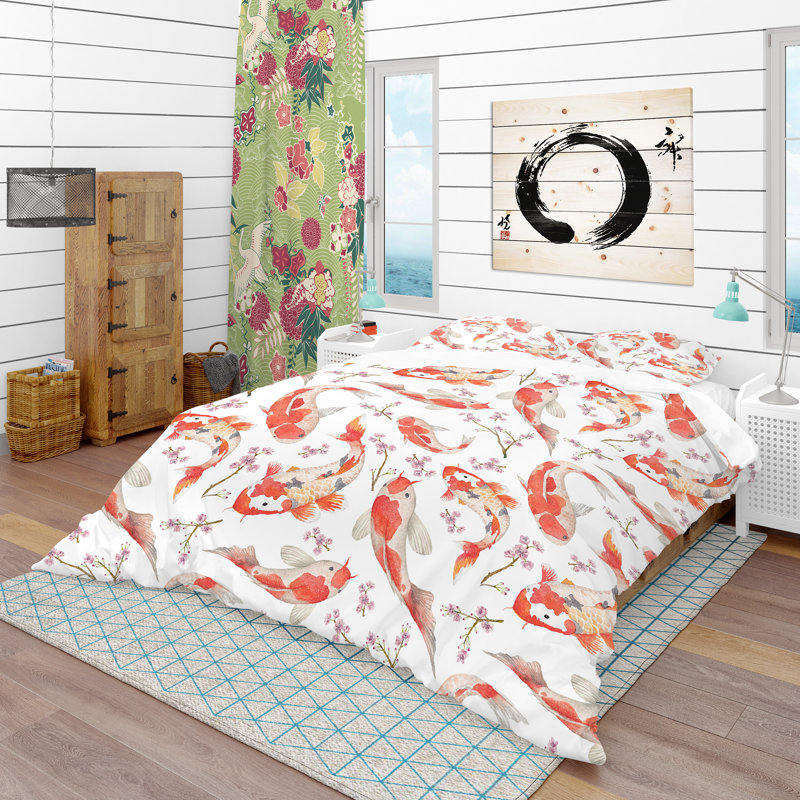 Ensemble de housse de couette oriental, Housse de couette double / grand + 2 taies