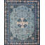 Tapis chinois antique bleu ciel et gris