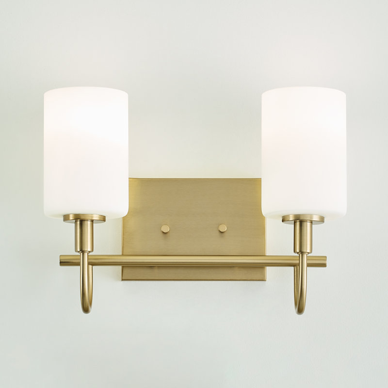 Two Light Wall / Bath, Satin Brass