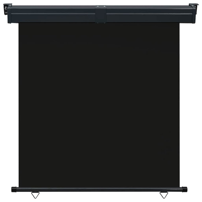 Écran d'intimité rétractable avec auvent rétractable, H 98,4 po x l 66,9 po, Noir