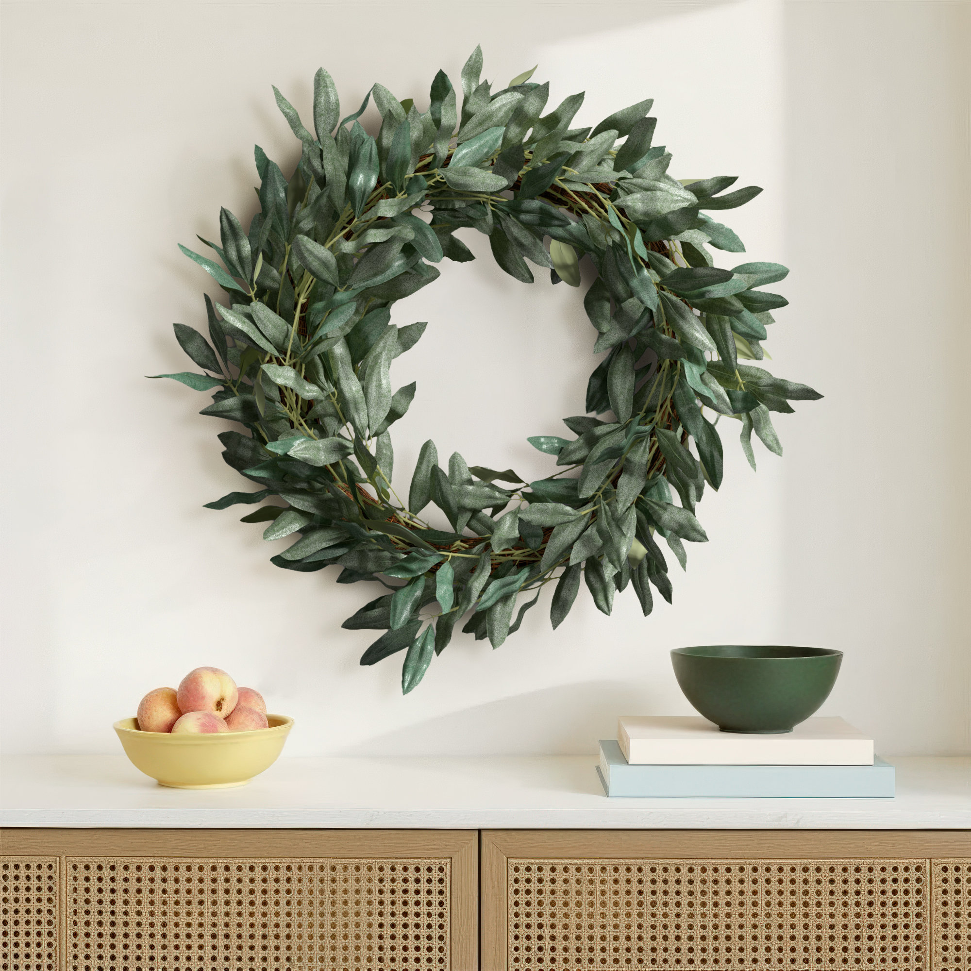 Faustina 22" Polyvinyl Chloride (PVC) Wreath