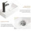Ceramic Wash Basin Right Hand Without Tap & Drain Wall Hung Basin Sink Small Cloakroom Basin Rectangle