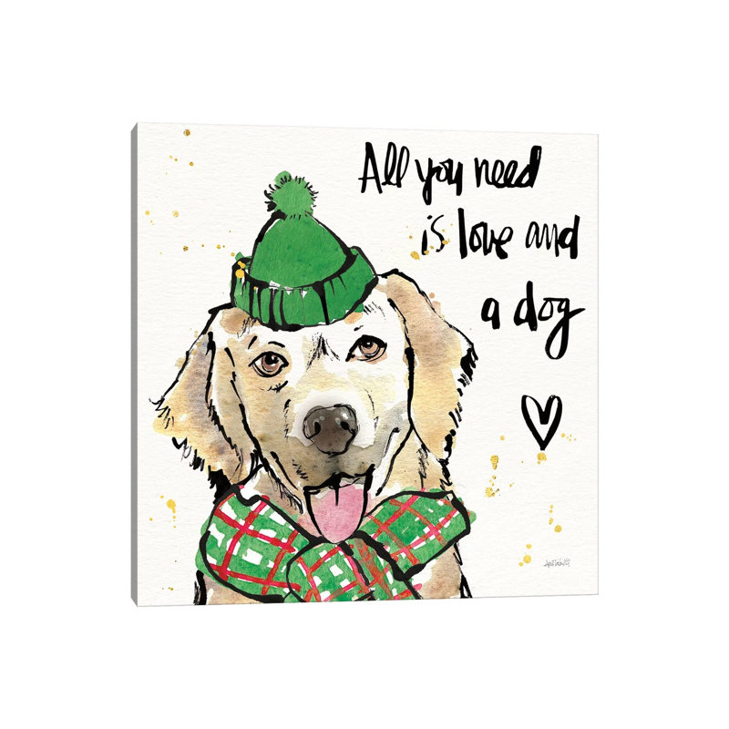 Strike A Paws V Christmas by Anne Tavoletti - Wrapped Canvas Print, 30.48cm H x 30.48cm W x 1.905cm D