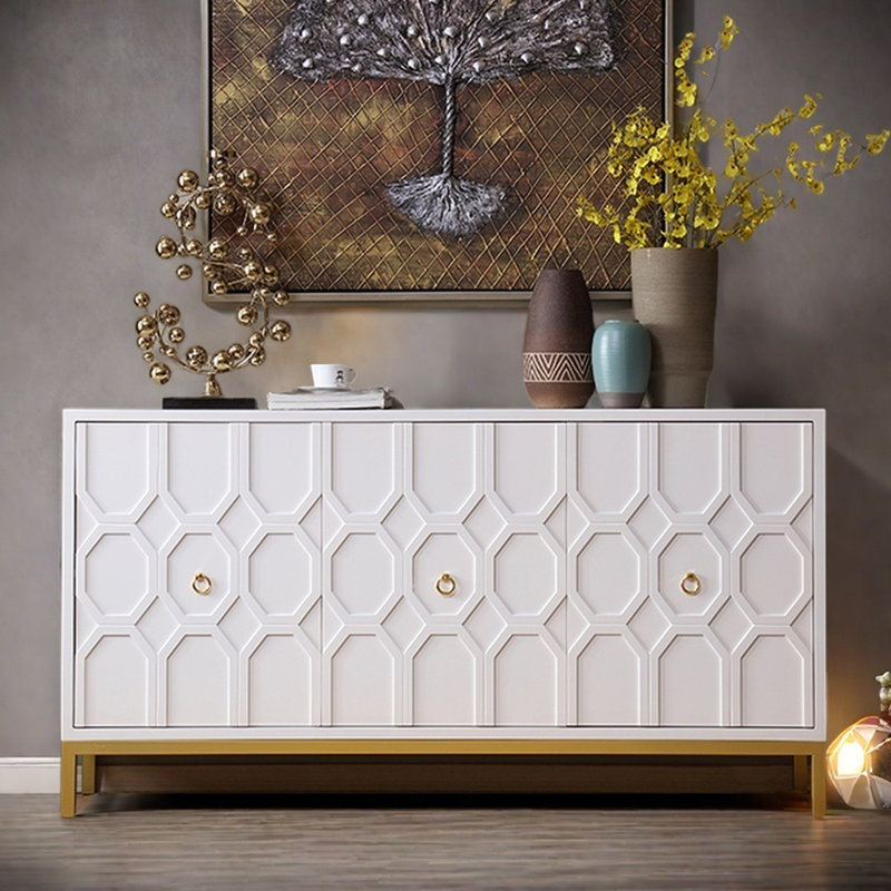 Buffet moderne 3 portes blanc