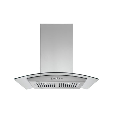Hauslane 30" Stainless Steel 600 CFM Convertible Island Range Hood with Baffle Filter