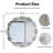 Silver Crush Diamond Round Wall Mirror, 31.5 Inch Wave Frame Decorative Mirror for Living Room, Bathroom, Bedroom, Hallway, Heavy Duty Frame with 2 Hangers