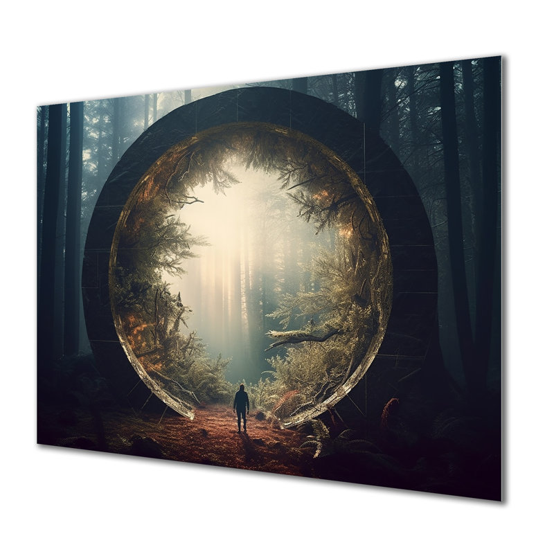 Décoration murale surréaliste Stargate Revelation IV - surréalisme en métal, H 12 po x l 20 po x P 1 po