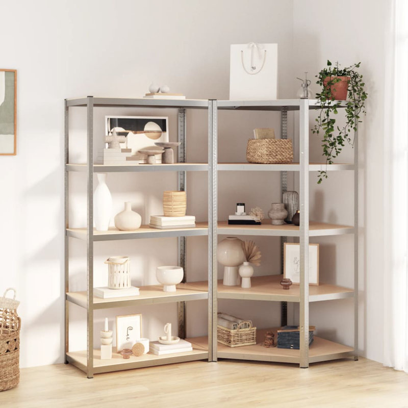 Anchelin Plastic Shelving Unit, Blue, 180 cm H x 40 cm W x 90 cm D