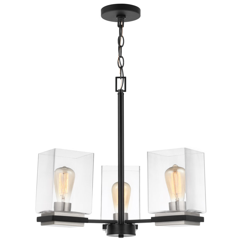 Dubberly 3 - Light Dimmable Sputnik Modern Linear Chandelier