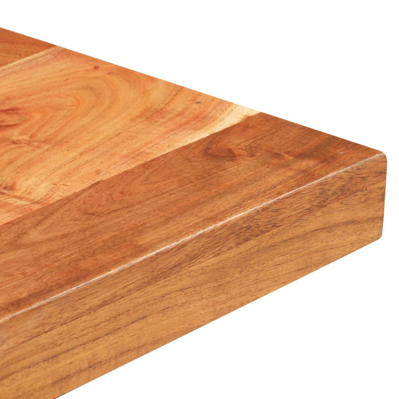 Bistro Table Square Solid Acacia Wood, Gray, 43.3" H x 19.69" W x 19.69" D