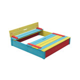 120Cm x 25Cm Wood Square Sandbox with Cover